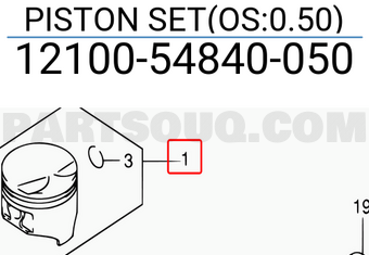 Suzuki 1210054840050 PISTON SET(OS:0.50)