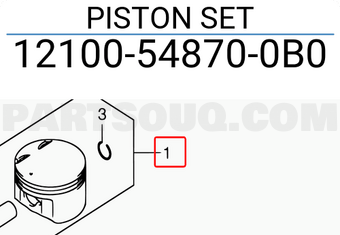 Suzuki 12100548700B0 PISTON SET