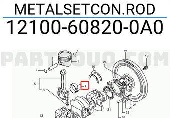 Suzuki 12100608200A0 METALSETCON.ROD
