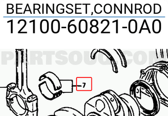 Suzuki 12100608210A0 BEARINGSET,CONNROD