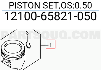Suzuki 1210065821050 PISTON SET,OS:0.50