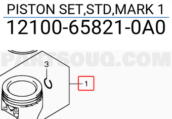 Suzuki 12100658210A0 PISTON SET,STD,MARK 1