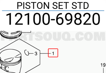 Suzuki 1210069820 PISTON SET STD