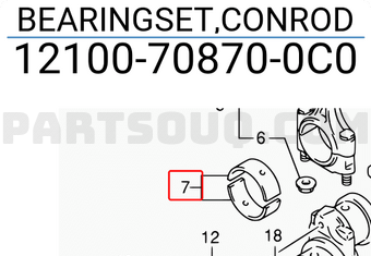 Suzuki 12100708700C0 BEARINGSET,CONROD