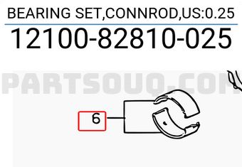 Suzuki 1210082810025 BEARING SET,CONNROD,US:0.25
