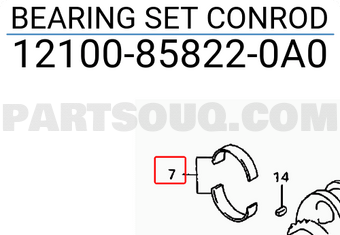 Suzuki 12100858220A0 BEARING SET CONROD