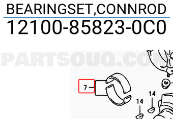 Suzuki 12100858230C0 BEARINGSET,CONNROD