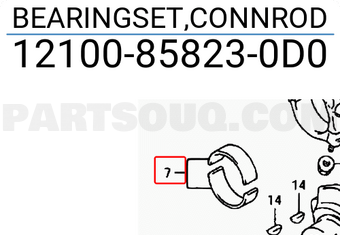 Suzuki 12100858230D0 BEARINGSET,CONNROD