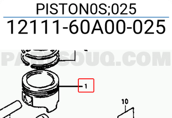 Suzuki 1211160A00025 PISTON0S;025