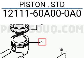Suzuki 1211160A000A0 PISTON , STD