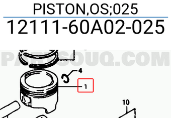 Suzuki 1211160A02025 PISTON,OS;025