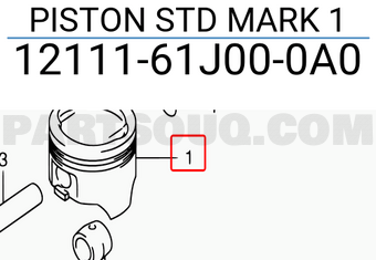 Suzuki 1211161J000A0 PISTON STD MARK 1