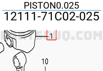 Suzuki 1211171C02025 PISTON0.025
