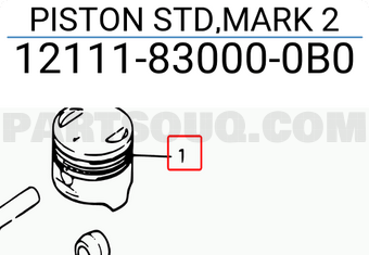 Suzuki 12111830000B0 PISTON STD,MARK 2