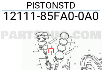 Suzuki 1211185FA00A0 PISTONSTD