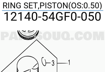 Suzuki 1214054GF0050 RING SET,PISTON(OS:0.50)