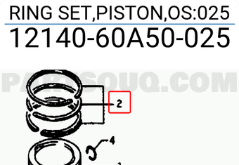 Suzuki 1214060A50025 RING SET,PISTON,OS:025