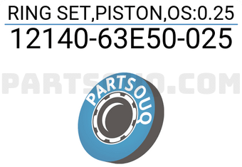 Suzuki 1214063E50025 RING SET,PISTON,OS:0.25