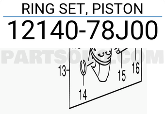 Suzuki 1214078J00 RING SET, PISTON