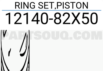 Suzuki 1214082X50 RING SET,PISTON