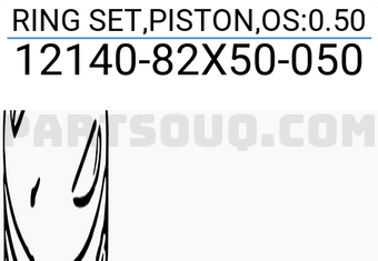Suzuki 1214082X50050 RING SET,PISTON,OS:0.50
