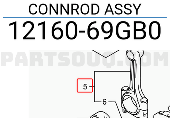 Suzuki 1216069GB0 CONNROD ASSY