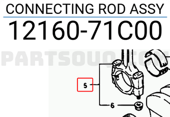 Suzuki 1216071C00 CONNECTING ROD ASSY
