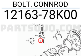 Suzuki 1216378K00 BOLT, CONNROD