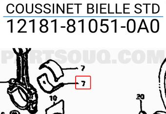 Suzuki 12181810510A0 COUSSINET BIELLE STD