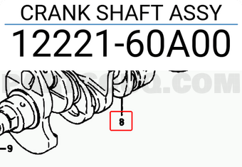 Suzuki 1222160A00 CRANK SHAFT ASSY