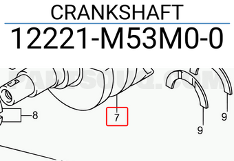 Suzuki 12221M53M00 CRANKSHAFT
