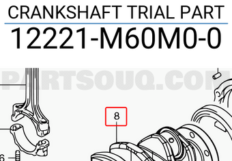 Suzuki 12221M60M00 CRANKSHAFT TRIAL PART