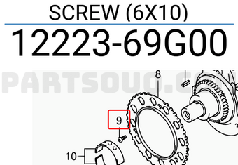 Suzuki 1222369G00 SCREW (6X10)