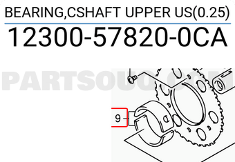 Suzuki 12300578200CA BEARING,CSHAFT UPPER US(0.25)