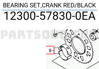 Suzuki 12300578300EA BEARING SET,CRANK RED/BLACK