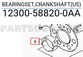 Suzuki 12300588200AA BEARINGSET,CRANKSHAFT(US)
