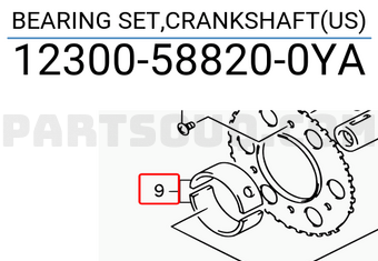 Suzuki 12300588200YA BEARING SET,CRANKSHAFT(US)