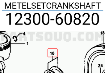 Suzuki 1230060820 METELSETCRANKSHAFT