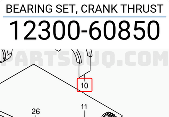 Suzuki 1230060850 BEARING SET, CRANK THRUST