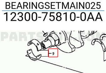 Suzuki 12300758100AA BEARINGSETMAIN025