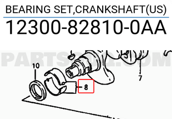 Suzuki 12300828100AA BEARING SET,CRANKSHAFT(US)