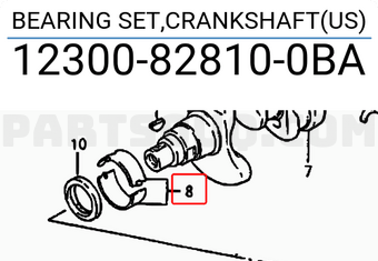 Suzuki 12300828100BA BEARING SET,CRANKSHAFT(US)
