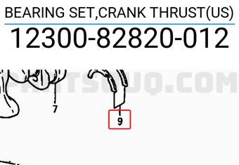 Suzuki 1230082820012 BEARING SET,CRANK THRUST(US)