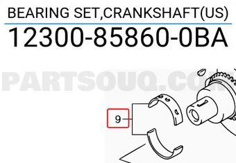 Suzuki 12300858600BA BEARING SET,CRANKSHAFT(US)