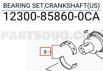 Suzuki 12300858600CA BEARING SET,CRANKSHAFT(US)