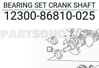 Suzuki 1230086810025 BEARING SET CRANK SHAFT
