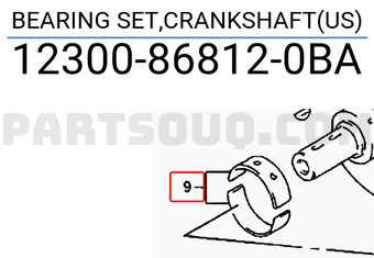 Suzuki 12300868120BA BEARING SET,CRANKSHAFT(US)