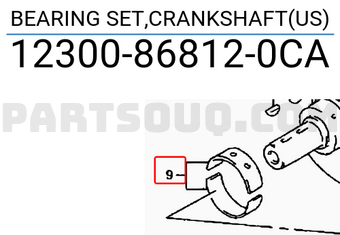 Suzuki 12300868120CA BEARING SET,CRANKSHAFT(US)