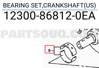 Suzuki 12300868120EA BEARING SET,CRANKSHAFT(US)