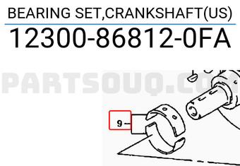 Suzuki 12300868120FA BEARING SET,CRANKSHAFT(US)